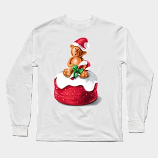 Christmas Bear Cake Long Sleeve T-Shirt